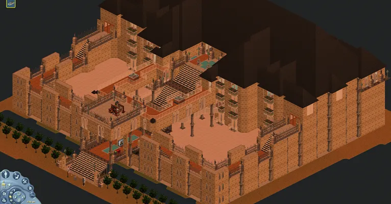 A fortress that uses every floor available in FreeSO