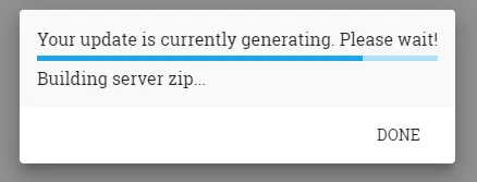The UI for generating a game update.